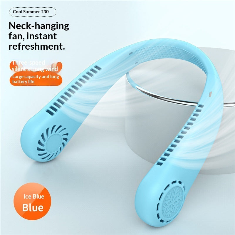 Messiah Luxe cooling neck fan in blue