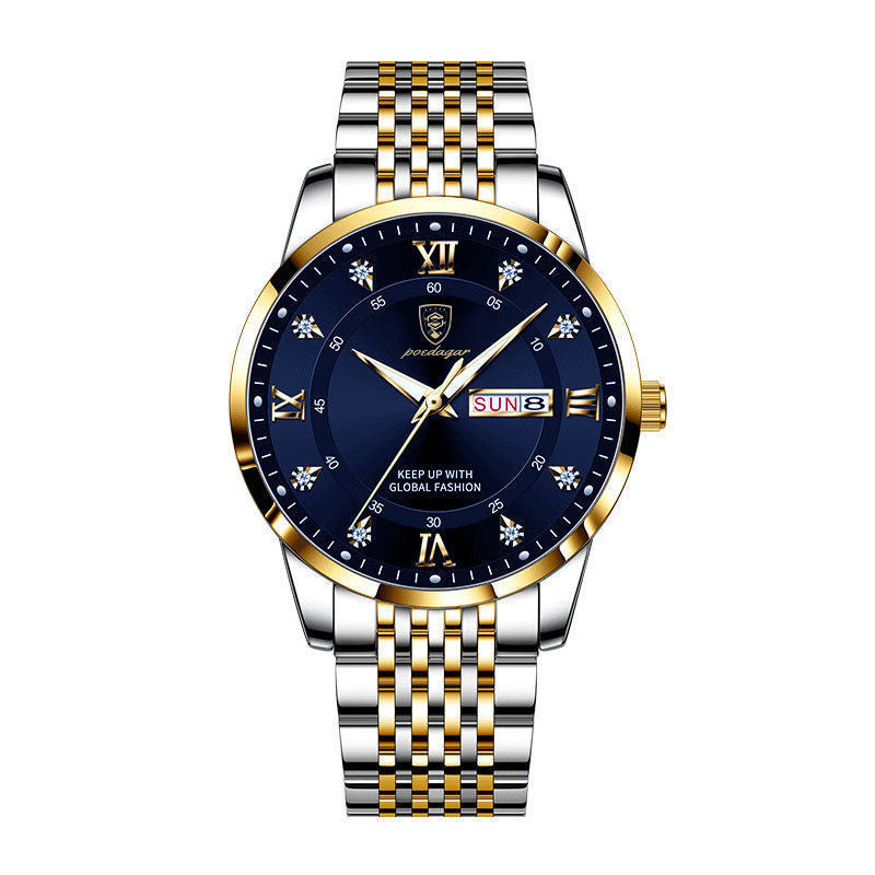Messiah Luxe Sovereign watch in gold and blue
